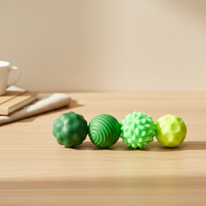 Balles sensorielles magnétiques vertes en silicone – outil sensoriel apaisant