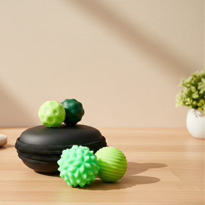 Balles sensorielles magnétiques vertes en silicone – outil sensoriel apaisant
