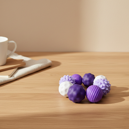 Balles sensorielles magnétiques violettes en silicone – outil de régulation sensorielle