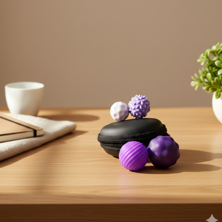Balles sensorielles magnétiques violettes en silicone – outil de régulation sensorielle
