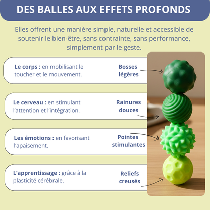 Balles sensorielles en silicone pour stimulation sensorielle et anti-stress